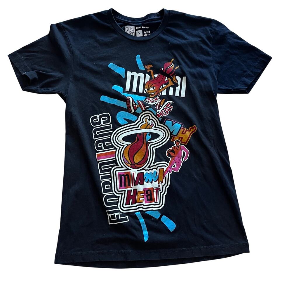 Court Culture Men’s SM Mashup Sticker Bomb MiamI Heat Store Graphic T-shirt